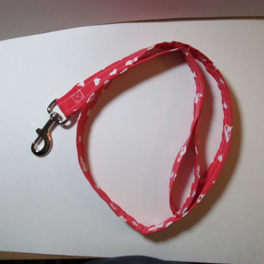 Dog Leash with Heart Design Fabric #6212026